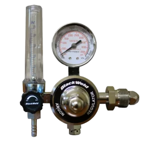 Regulador Flujómetro de Argón Cromado Blackweld