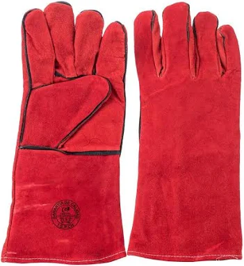 Guante de Descarne Rojo tipo Soldador 1 guante cabritilla soldador