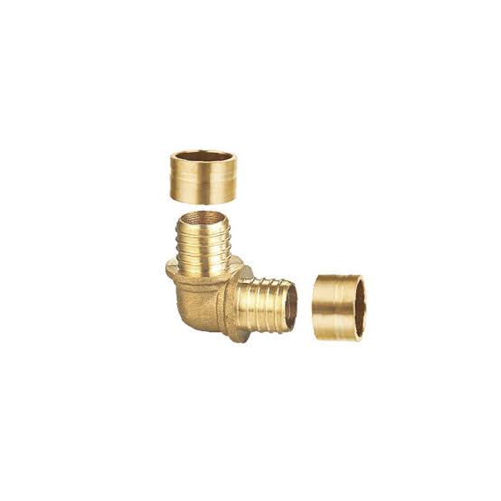 codo pex de bronce